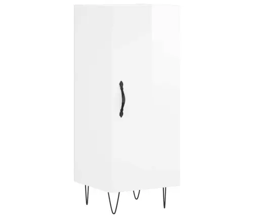 Šoninė Spintelė, Balta, 34,5X34X90cm Apdirbta Mediena, Blizgi