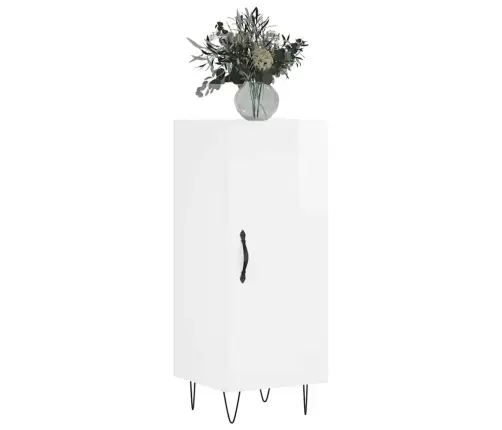 Šoninė Spintelė, Balta, 34,5X34X90cm Apdirbta Mediena, Blizgi