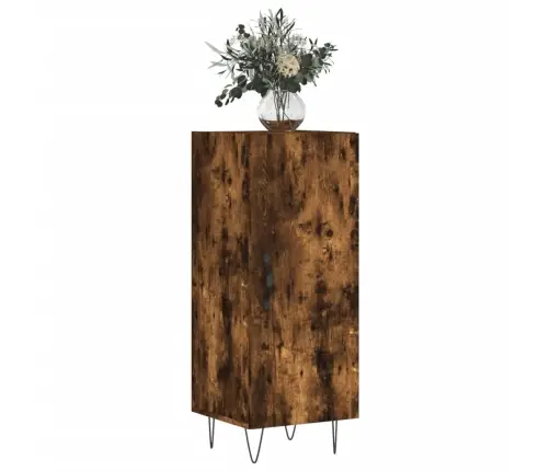 Šoninė Spintelė, Dūminio Ąžuolo, 34,5X34X90cm Apdirbta Mediena