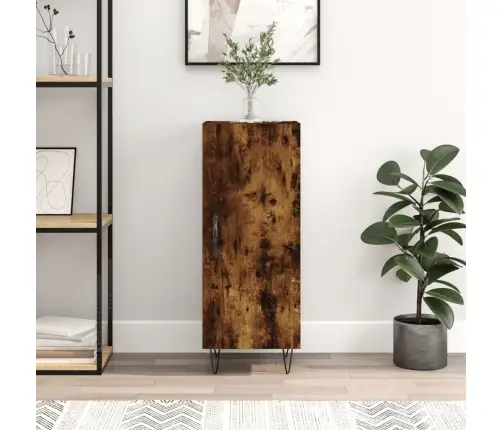 Šoninė Spintelė, Dūminio Ąžuolo, 34,5X34X90cm Apdirbta Mediena