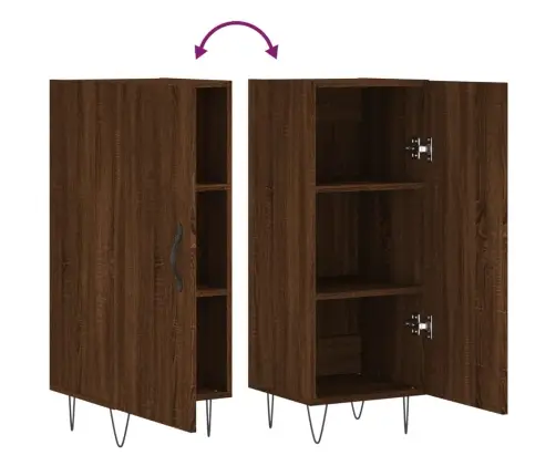 Kumode, Ozolkoka Krāsa, 34,5X34X90 Cm, Inženierijas Koks Vidaxl