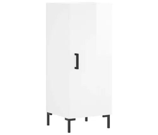 Kumode, Spīdīgi Balta, 34,5X34X90 Cm, Inženierijas Koks Vidaxl