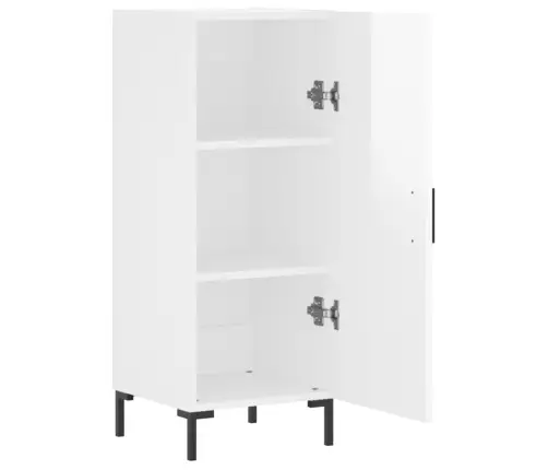 Kumode, Spīdīgi Balta, 34,5X34X90 Cm, Inženierijas Koks Vidaxl