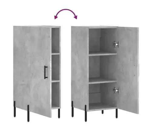 Šoninė Spintelė, Betono Pilka, 34,5X34X90cm Apdirbta Mediena