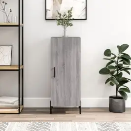 Kumode, Pelēka Ozolkoka, 34,5X34X90 Cm, Inženierijas Koks Vidaxl