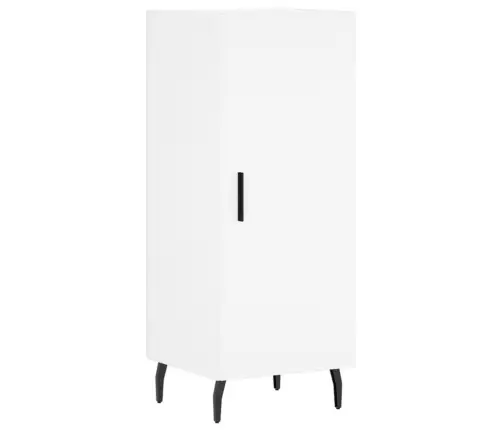 Kumode, Balta, 34,5X34X90 Cm, Inženierijas Koks Vidaxl