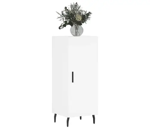 Kumode, Balta, 34,5X34X90 Cm, Inženierijas Koks Vidaxl