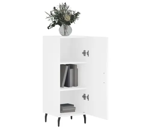 Kumode, Balta, 34,5X34X90 Cm, Inženierijas Koks Vidaxl