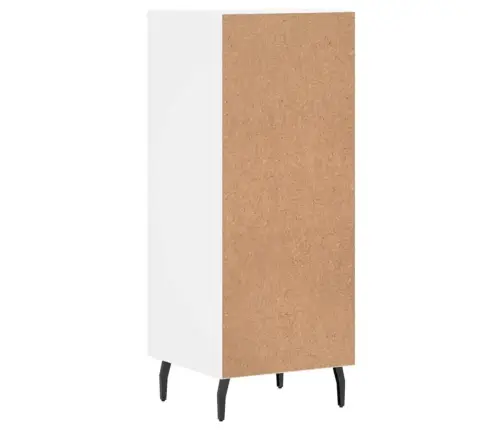 Kumode, Balta, 34,5X34X90 Cm, Inženierijas Koks Vidaxl