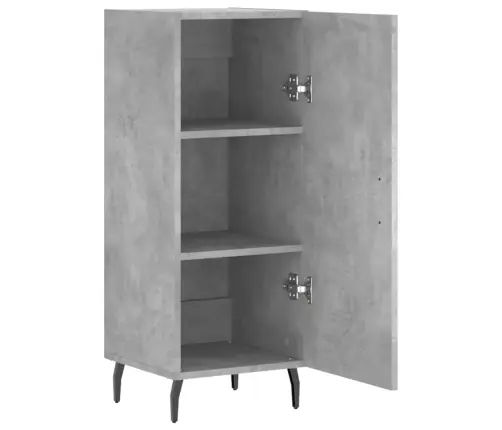 Kumode, Betona Pelēka, 34,5X34X90 Cm, Inženierijas Koks Vidaxl