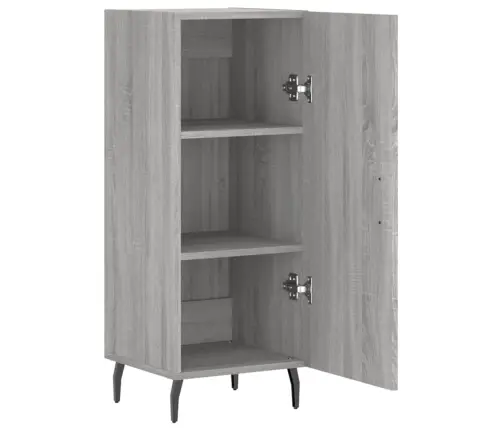 Kumode, Pelēka Ozolkoka, 34,5X34X90 Cm, Inženierijas Koks Vidaxl