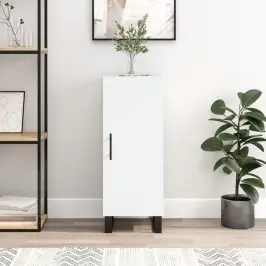 Kumode, Balta, 34,5X34X90 Cm, Inženierijas Koks Vidaxl
