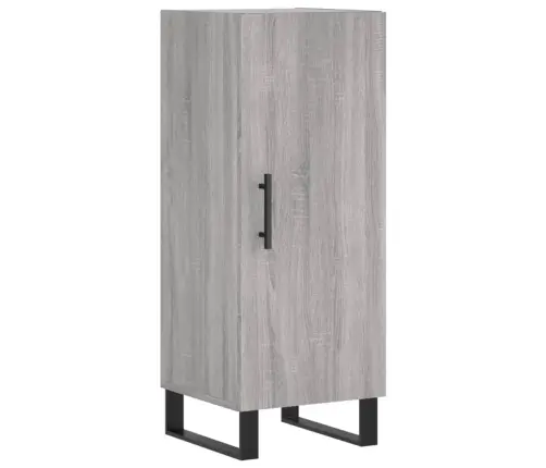 Kumode, Pelēka Ozolkoka, 34,5X34X90 Cm, Inženierijas Koks Vidaxl