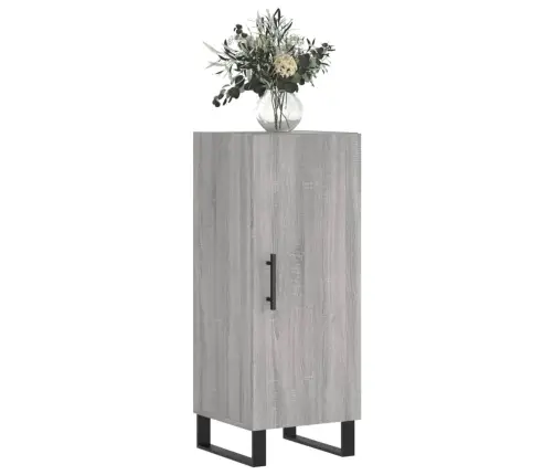 Kumode, Pelēka Ozolkoka, 34,5X34X90 Cm, Inženierijas Koks Vidaxl