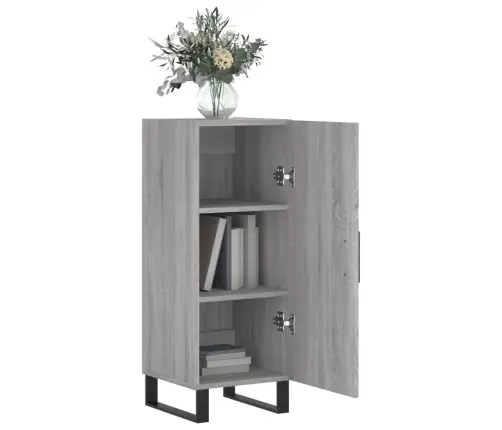 Kumode, Pelēka Ozolkoka, 34,5X34X90 Cm, Inženierijas Koks Vidaxl