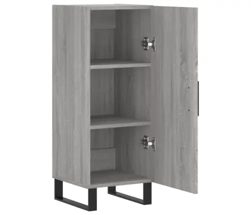 Kumode, Pelēka Ozolkoka, 34,5X34X90 Cm, Inženierijas Koks Vidaxl