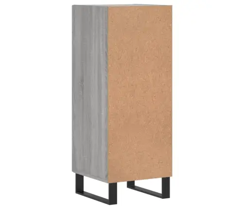 Kumode, Pelēka Ozolkoka, 34,5X34X90 Cm, Inženierijas Koks Vidaxl