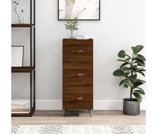 Šoninė Spintelė, Ruda Ąžuolo, 34,5X34X90cm Apdirbta Mediena Šoninė Spintelė, Ruda Ąžuolo, 34,5X34X90cm Apdirbta Mediena