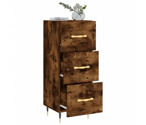 Kumode, Ozolkoka Krāsa, 34,5X34X90 Cm, Inženierijas Koks Vidaxl