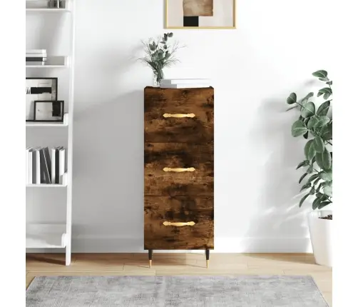 Kumode, Ozolkoka Krāsa, 34,5X34X90 Cm, Inženierijas Koks Vidaxl