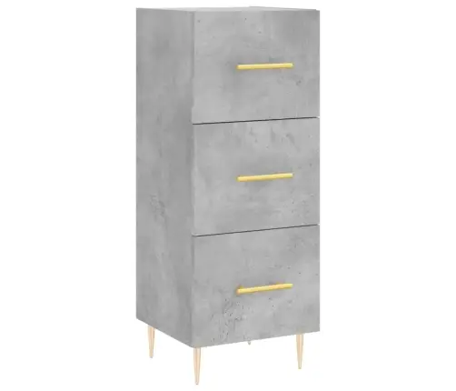 Kumode, Betona Pelēka, 34,5X34X90 Cm, Inženierijas Koks Vidaxl