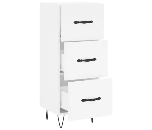 Kumode, Balta, 34,5X34X90 Cm, Inženierijas Koks Vidaxl