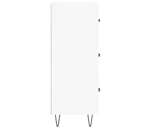 Kumode, Balta, 34,5X34X90 Cm, Inženierijas Koks Vidaxl