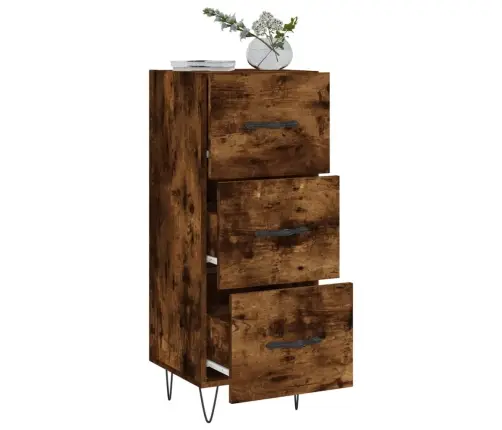 Šoninė Spintelė, Dūminio Ąžuolo, 34,5X34X90cm Apdirbta Mediena