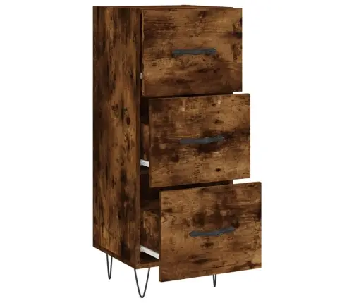 Šoninė Spintelė, Dūminio Ąžuolo, 34,5X34X90cm Apdirbta Mediena