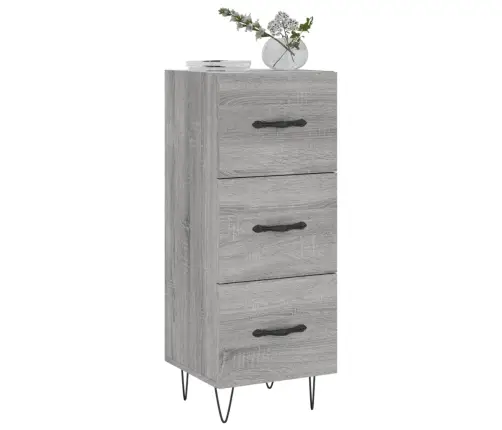 Kumode, Pelēka Ozolkoka, 34,5X34X90 Cm, Inženierijas Koks Vidaxl