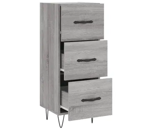 Kumode, Pelēka Ozolkoka, 34,5X34X90 Cm, Inženierijas Koks Vidaxl