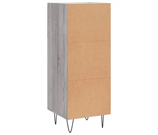 Kumode, Pelēka Ozolkoka, 34,5X34X90 Cm, Inženierijas Koks Vidaxl