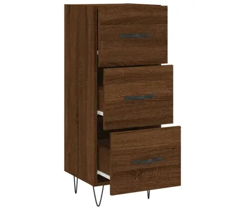 Kumode, Ozolkoka Krāsa, 34,5X34X90 Cm, Inženierijas Koks Vidaxl