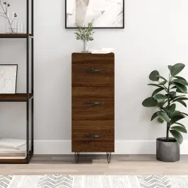 Kumode, Ozolkoka Krāsa, 34,5X34X90 Cm, Inženierijas Koks Vidaxl
