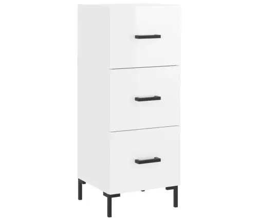 Šoninė Spintelė, Balta, 34,5X34X90cm Apdirbta Mediena, Blizgi