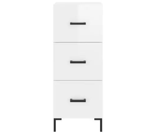 Šoninė Spintelė, Balta, 34,5X34X90cm Apdirbta Mediena, Blizgi