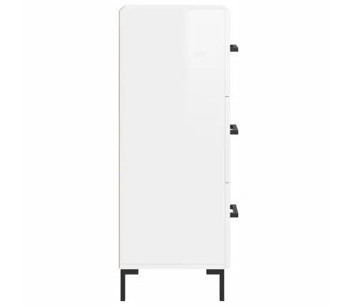 Šoninė Spintelė, Balta, 34,5X34X90cm Apdirbta Mediena, Blizgi