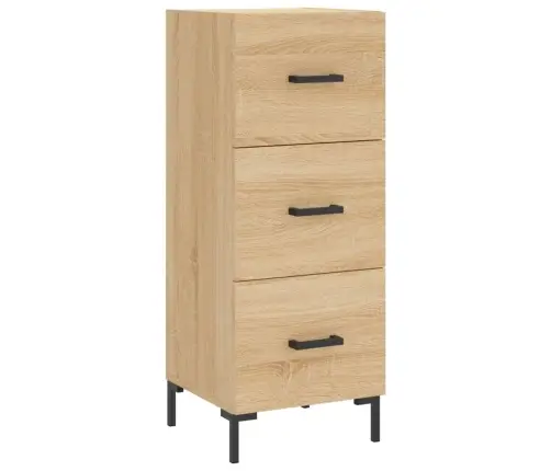 Kumode, Ozolkoka Krāsa, 34,5X34X90 Cm, Inženierijas Koks Vidaxl