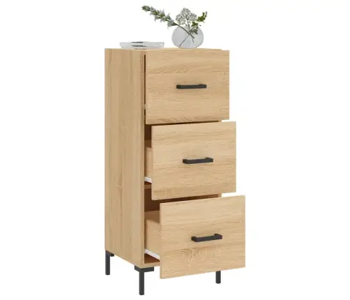 Kumode, Ozolkoka Krāsa, 34,5X34X90 Cm, Inženierijas Koks Vidaxl