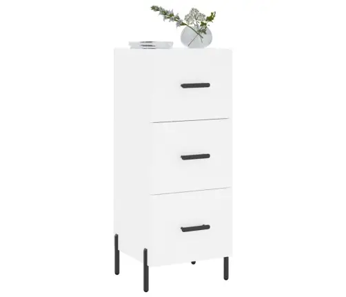 Šoninė Spintelė, Baltos Spalvos, 34,5X34X90cm Apdirbta Mediena