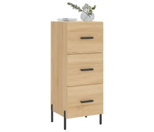 Kumode, Ozolkoka Krāsa, 34,5X34X90 Cm, Inženierijas Koks Vidaxl