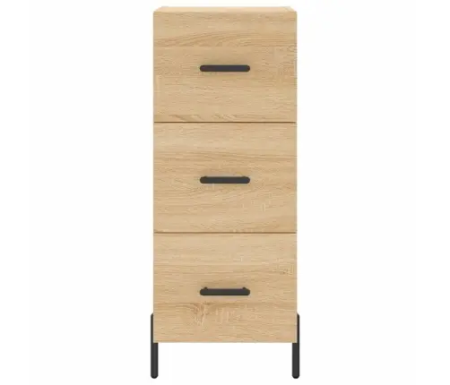 Kumode, Ozolkoka Krāsa, 34,5X34X90 Cm, Inženierijas Koks Vidaxl