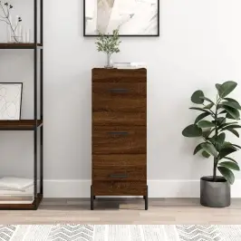 Kumode, Ozolkoka Krāsa, 34,5X34X90 Cm, Inženierijas Koks Vidaxl