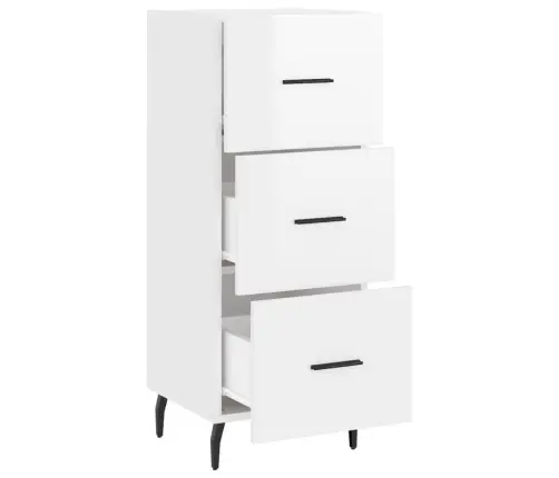 Puhvetkapp, Kõrgläikega Valge, 34,5 X 34 X 90 cm Tehispuit