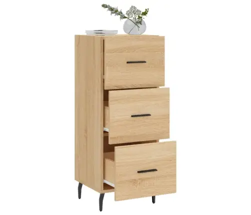 Kumode, Ozolkoka Krāsa, 34,5X34X90 Cm, Inženierijas Koks Vidaxl