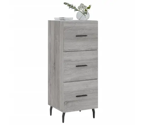 Kumode, Pelēka Ozolkoka, 34,5X34X90 Cm, Inženierijas Koks Vidaxl