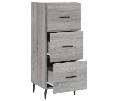 Kumode, Pelēka Ozolkoka, 34,5X34X90 Cm, Inženierijas Koks Vidaxl