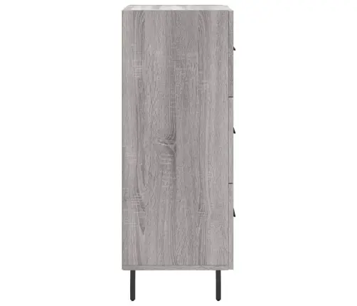 Kumode, Pelēka Ozolkoka, 34,5X34X90 Cm, Inženierijas Koks Vidaxl