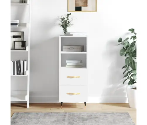 Šoninė Spintelė, Baltos Spalvos, 34,5X34X90cm Apdirbta Mediena