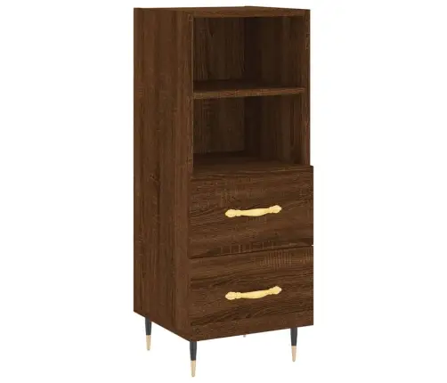 Kumode, Ozolkoka Krāsa, 34,5X34X90 Cm, Inženierijas Koks Vidaxl